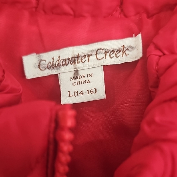 Coldwater Creek Cherry Quilted Vest - Picture 2 of 5